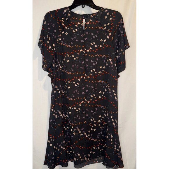 Cabi Womens Gray Floral Muse Flutter Sleeve Above Knee Shift Dress #3828 Sz M - Picture 5 of 10
